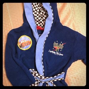 Cars lightning McQueen bath robe.